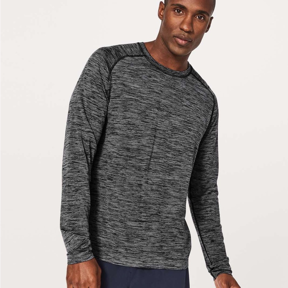 Men's Heathered Grey Lululemon Metal Vent Tech Long Sleeve
